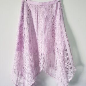 FoxieDox Lilac Crochet Handkerchief Style Skirt XS